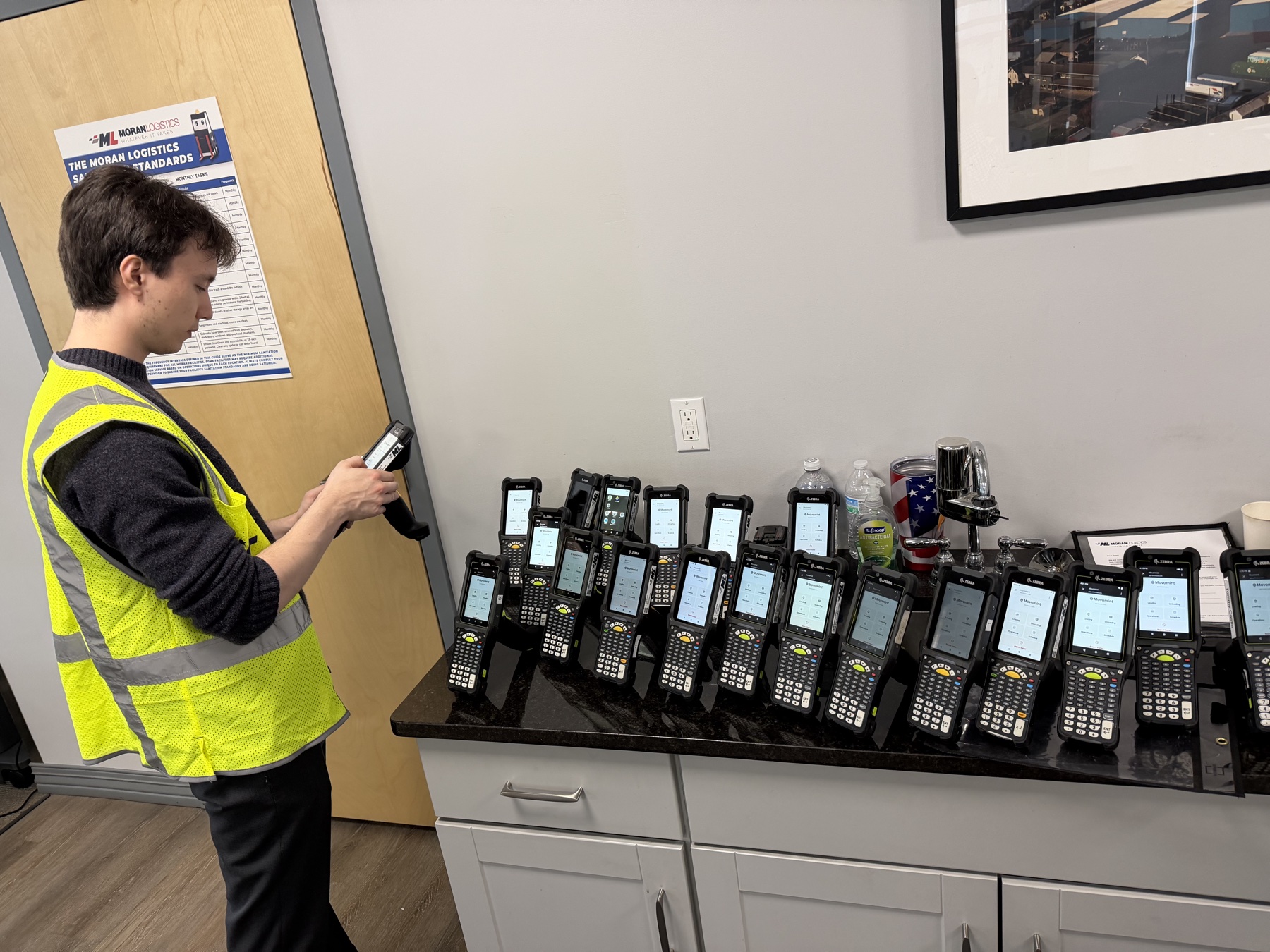 Movo running on handheld warehouse scanners at Moran Logistics