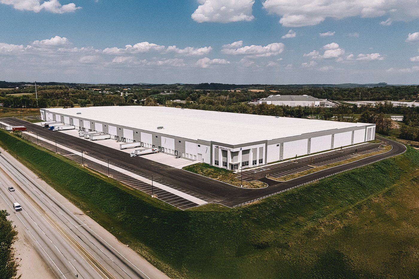 Aerial view of the Moran Logistics distribution center in York, Pennsylvania